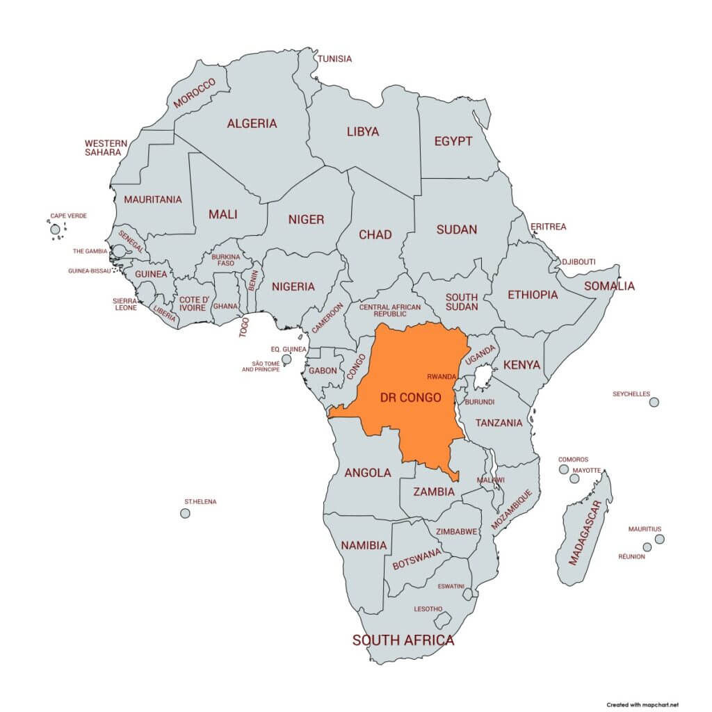 Congo South Africa Map - Felice Thomasina