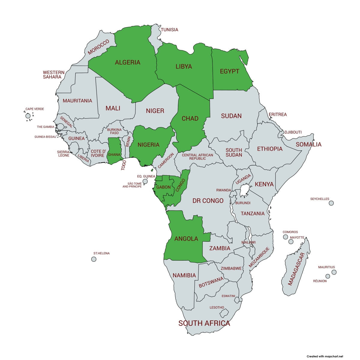 top 10 oil countries in africa